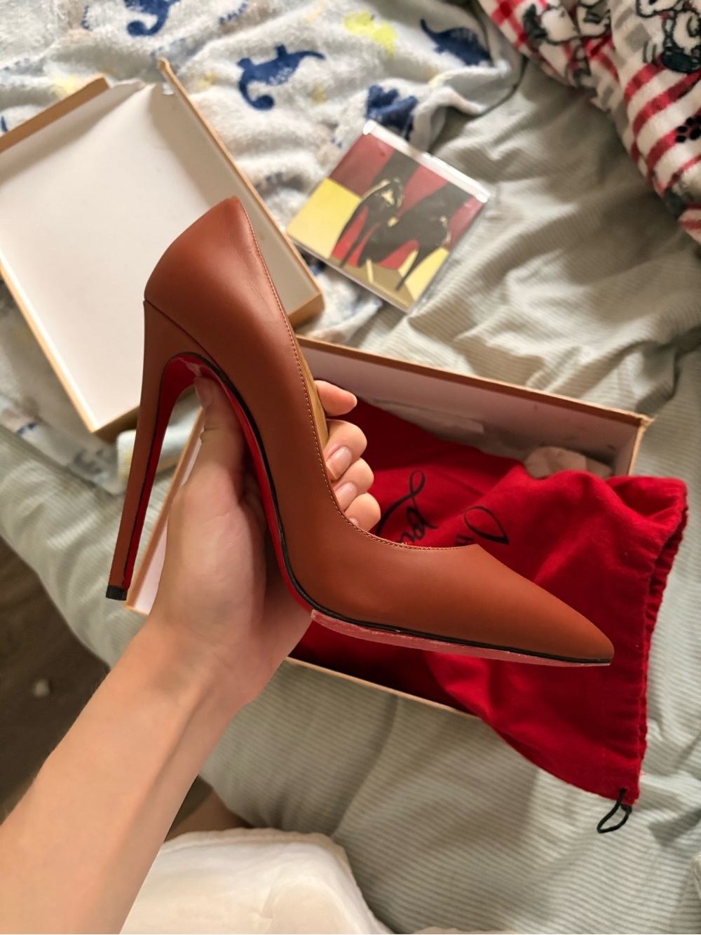 Christian Louboutin Heels (38 1/2) Brown Pointed Toe Stiletto Pumps
